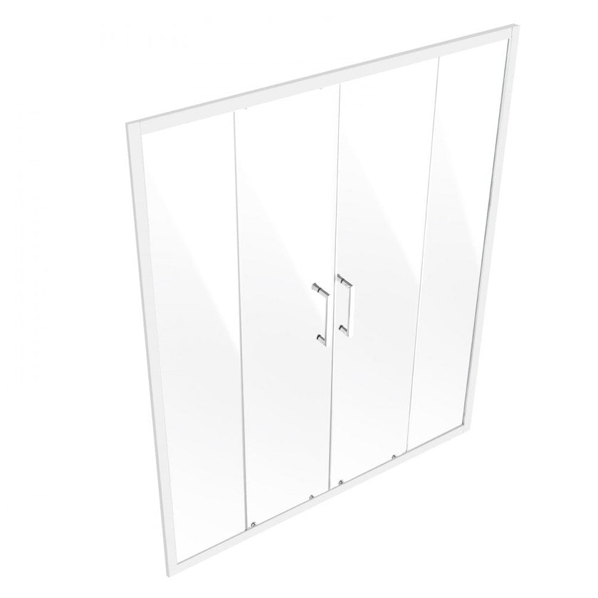 VEVOR Semi-frameless Double Sliding Shower Door SGCC Tempered Glass 1/4