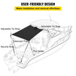 VEVOR T-Top Sun Shade Kit 5' x 5', UV-Proof 600D Polyester T-top Extension Kit with Rustproof Steel Telescopic Poles, Waterproof T-Top Shade Kit, Easy to Assemble for T-Tops ? Bimini Top