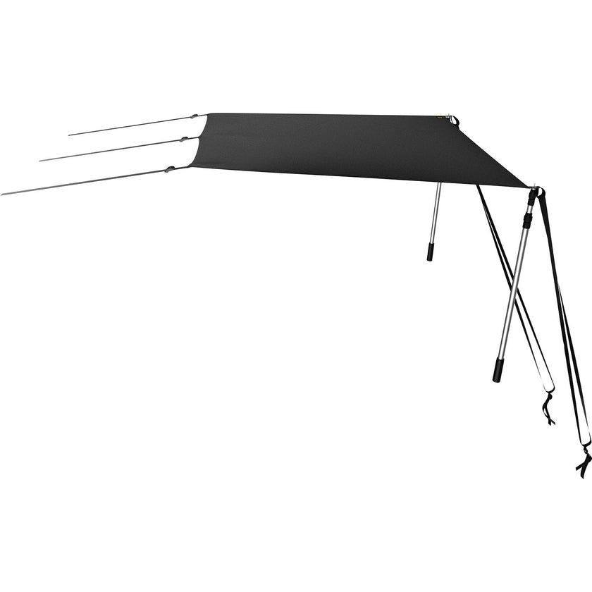 VEVOR T-Top Sun Shade Kit 5' x 5', UV-Proof 600D Polyester T-top Extension Kit with Rustproof Steel Telescopic Poles, Waterproof T-Top Shade Kit, Easy to Assemble for T-Tops ? Bimini Top