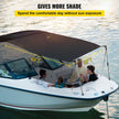 VEVOR T-Top Sun Shade Kit 6' x 5', UV-Proof 600D Polyester T-top Extension Kit with Rustproof Steel Telescopic Poles, Waterproof T-Top Shade Kit, Easy to Assemble for T-Tops ? Bimini Top