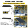 VEVOR T-Top Sun Shade Kit 6' x 5', UV-Proof 600D Polyester T-top Extension Kit with Rustproof Steel Telescopic Poles, Waterproof T-Top Shade Kit, Easy to Assemble for T-Tops ? Bimini Top