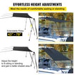 VEVOR T-Top Sun Shade Kit 4\' x 5\', UV-Proof 600D Polyester T-top Extension Kit with Rustproof Steel Telescopic Poles, Waterproof T-Top Shade Kit, Easy to Assemble for T-Tops ? Bimini Top