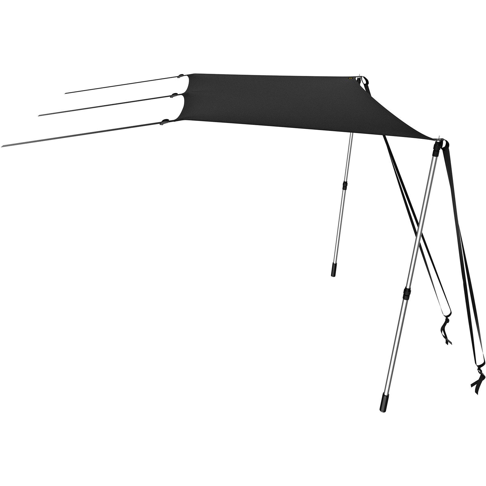 VEVOR T-Top Sun Shade Kit 4\' x 5\', UV-Proof 600D Polyester T-top Extension Kit with Rustproof Steel Telescopic Poles, Waterproof T-Top Shade Kit, Easy to Assemble for T-Tops ? Bimini Top