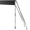 VEVOR T-Top Sun Shade Kit 4\' x 5\', UV-Proof 600D Polyester T-top Extension Kit with Rustproof Steel Telescopic Poles, Waterproof T-Top Shade Kit, Easy to Assemble for T-Tops ? Bimini Top