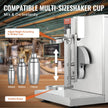 VEVOR Milkshake Maker Machine, 120W Commercial Milk Tea Shaker Machine, Single Head Milk Shake Mixer Machine, 0-180s Adjustable Milkshake Blender, with 750 ml Stainless Steel Cup, for Milk Tea Store