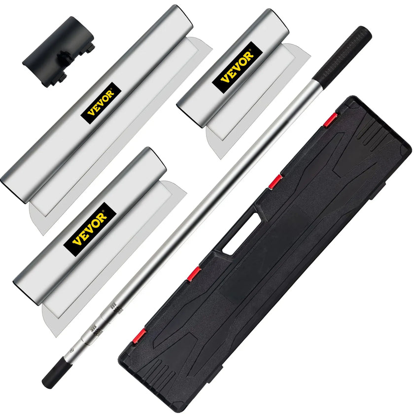 VEVOR Drywall Skimming Blade Putty Knife Combo 10/24/32in Trowel Tool w/ Handle