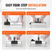 VEVOR Drywall Skimming Blade Set, 7/10/14/16/24 in Skimming Blades + 34 - 81.6 in Extension Handle Pole, Stainless Steel Knife Professional Skim Coat Tools, for Gyprock/WallBoard/Plasterboard