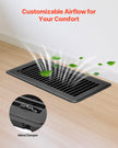 VEVOR Floor Registers 4 x 10 Inch 12-Pack Iron Floor Vents for HVAC Vents Black