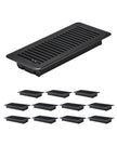 VEVOR Floor Registers 4 x 10 Inch 12-Pack Iron Floor Vents for HVAC Vents Black