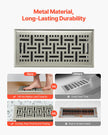 VEVOR Floor Registers 4x10 Inch 2-Pack Iron Floor Vents for HVAC Nickel-Plated