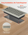 VEVOR Floor Registers 4x10 Inch 2-Pack Iron Floor Vents for HVAC Nickel-Plated