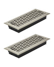 VEVOR Floor Registers 4x10 Inch 2-Pack Iron Floor Vents for HVAC Nickel-Plated