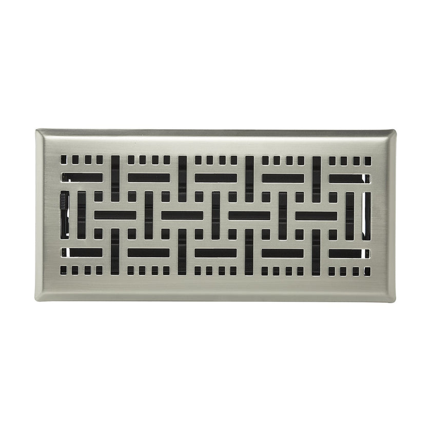 VEVOR Floor Registers 4x10 Inch 2-Pack Iron Floor Vents for HVAC Nickel-Plated