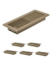 VEVOR Floor Registers 4 x 10 Inch 6-Pack Iron Floor Vents for HVAC Vents Brown