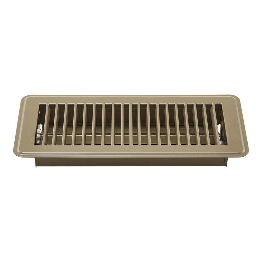 VEVOR Floor Registers 4 x 10 Inch 6-Pack Iron Floor Vents for HVAC Vents Brown
