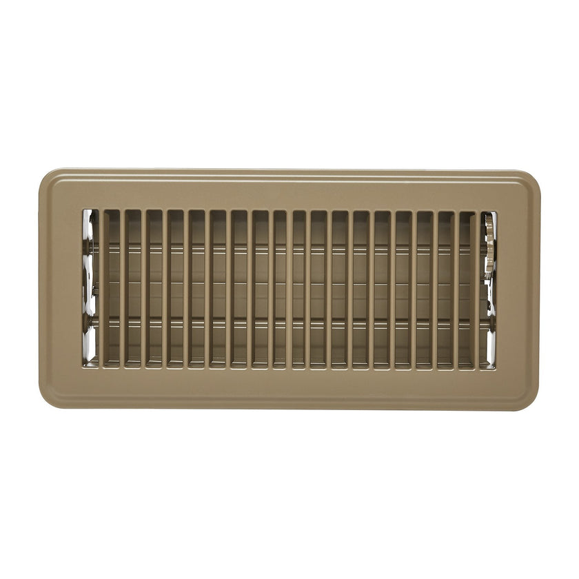 VEVOR Floor Registers 4 x 10 Inch 6-Pack Iron Floor Vents for HVAC Vents Brown