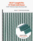 VEVOR Chain Link Fence Privacy Slats Single-Wall for 5' High Fence Bottom Lock