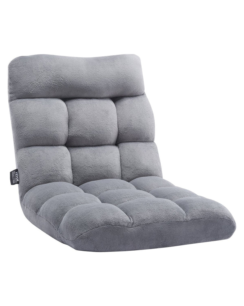 VEVOR Floor Chair with Back Support Folding Sofa Chair 14 Adjustable Positions