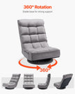 VEVOR 360° Swivel Floor Gaming Chair with 4 Adjustable Position Folding Chair