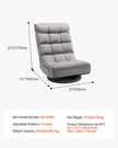 VEVOR 360° Swivel Floor Gaming Chair with 4 Adjustable Position Folding Chair