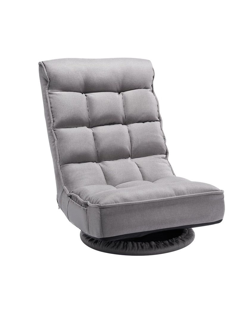VEVOR 360° Swivel Floor Gaming Chair with 4 Adjustable Position Folding Chair