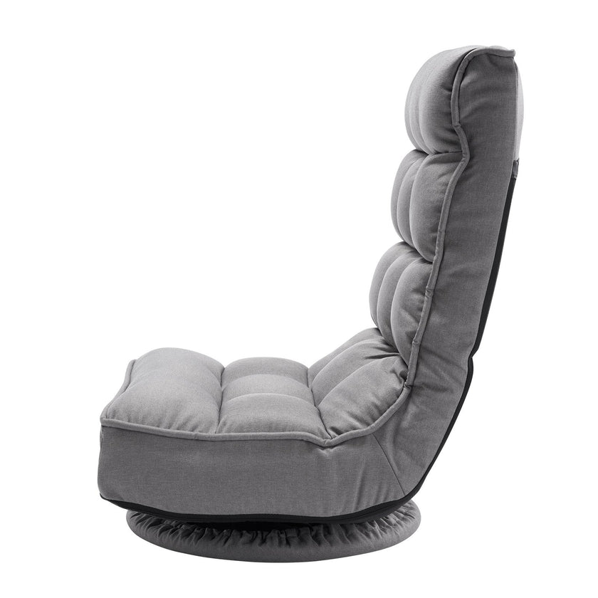 VEVOR 360° Swivel Floor Gaming Chair with 4 Adjustable Position Folding Chair