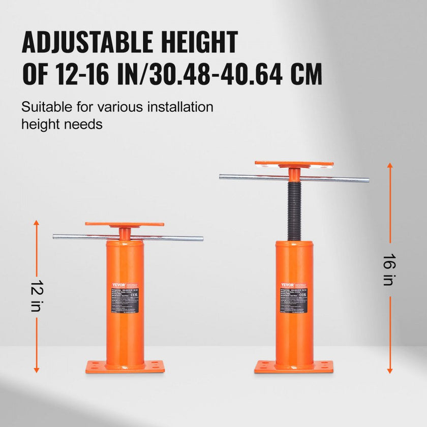 VEVOR Adjustable Floor Jack Post House Floor Leveling Lift 12
