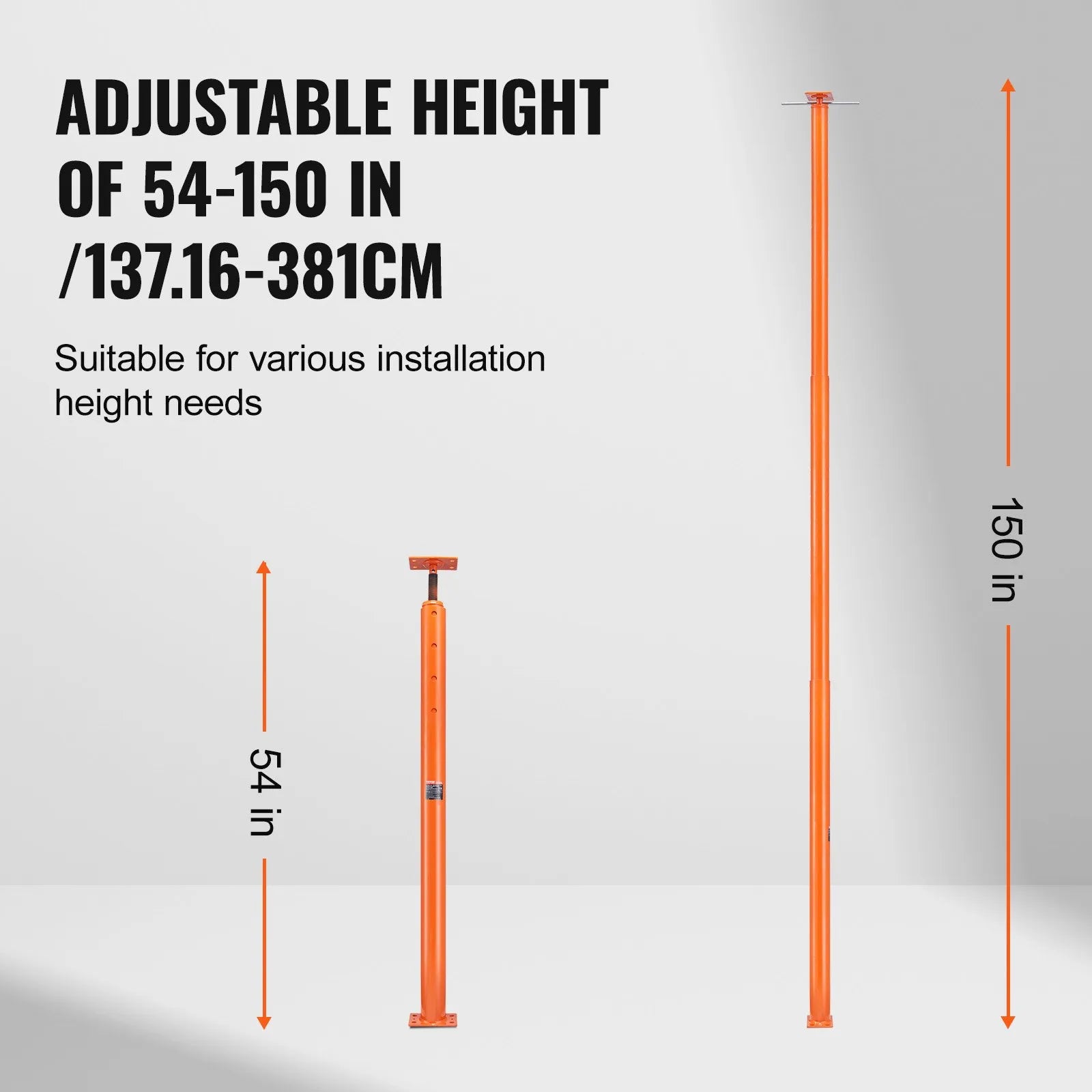 VEVOR Adjustable Floor Jack Post House Floor Leveling Lift 54