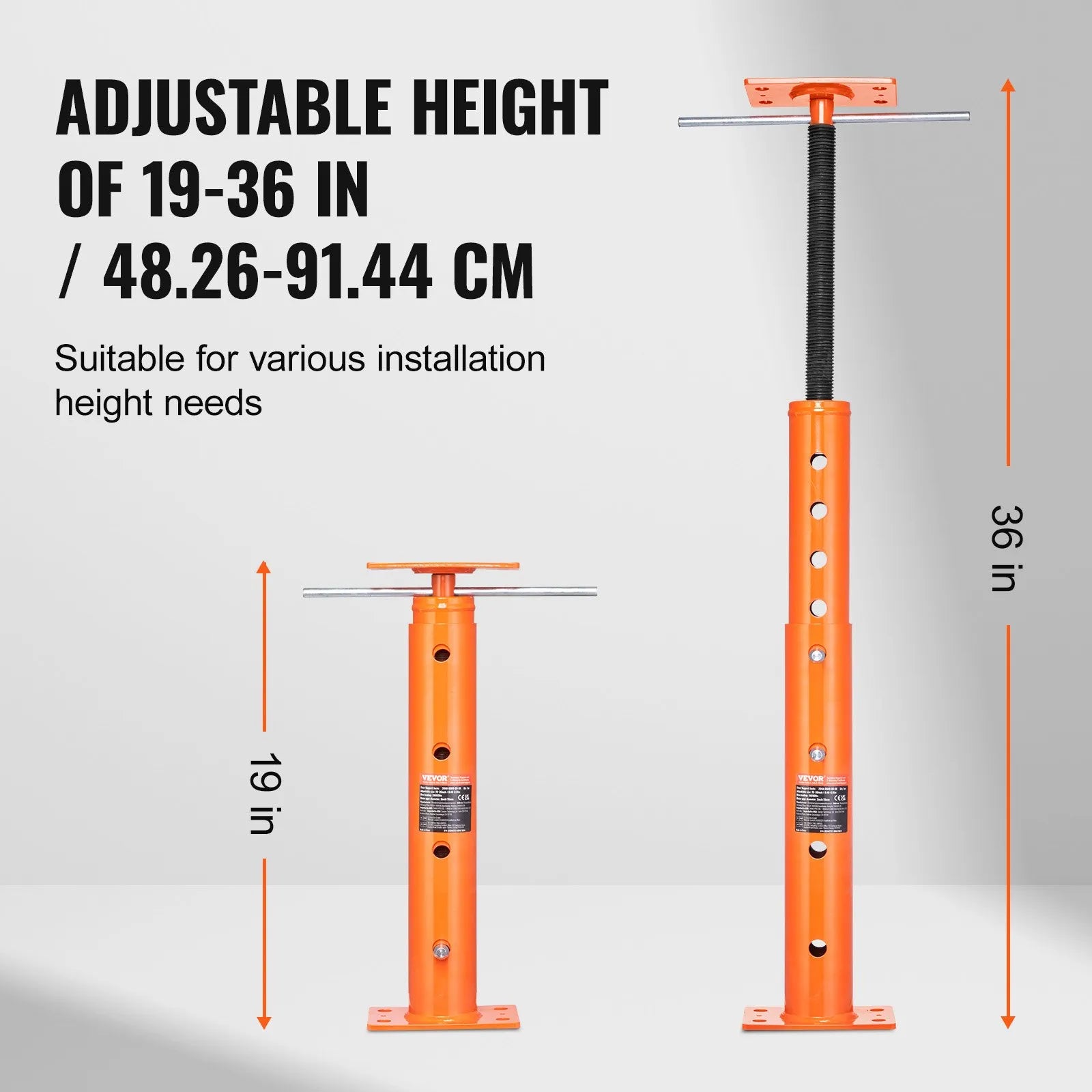 VEVOR Adjustable Floor Jack Post House Floor Leveling Lift 19