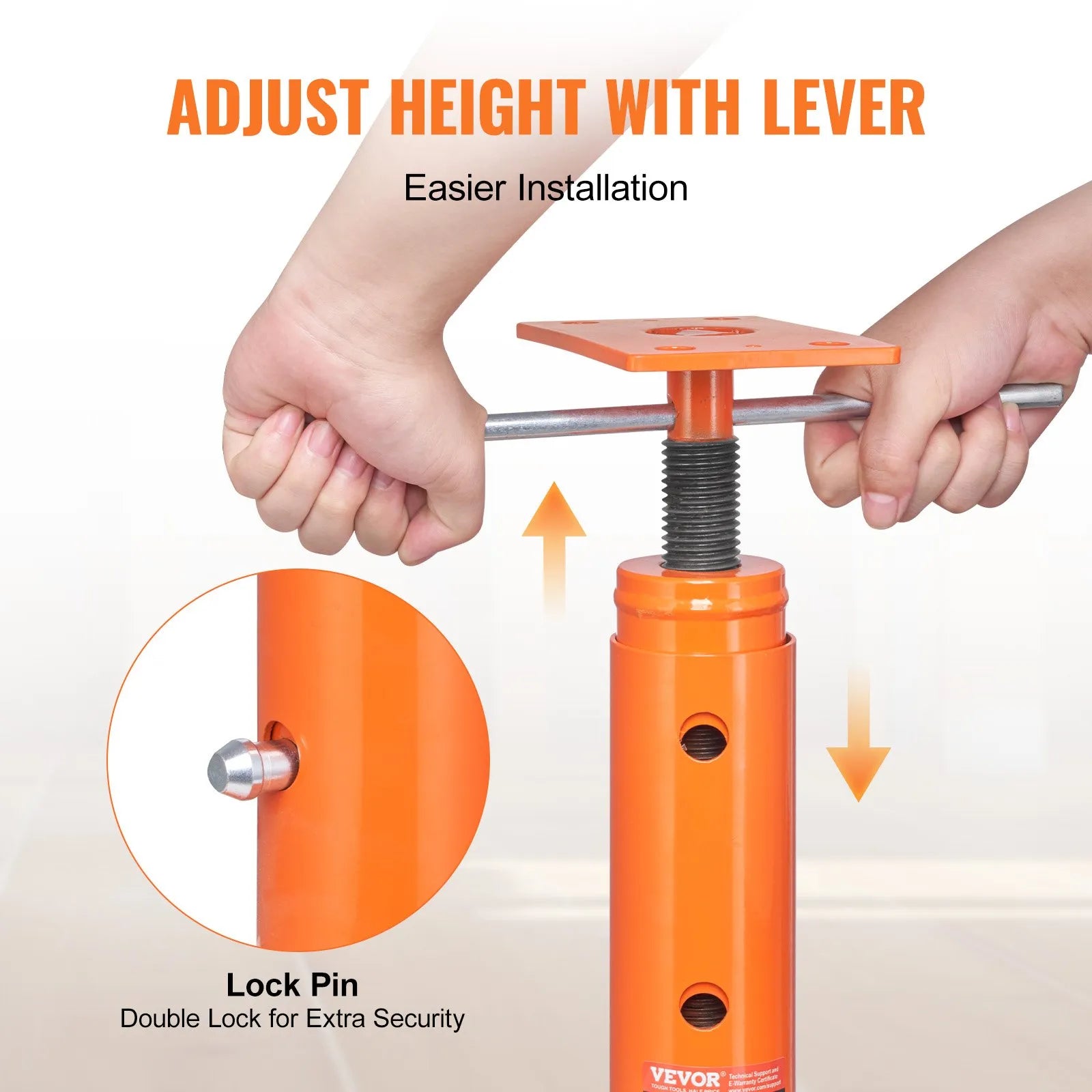 VEVOR Adjustable Floor Jack Post House Floor Leveling Lift 19