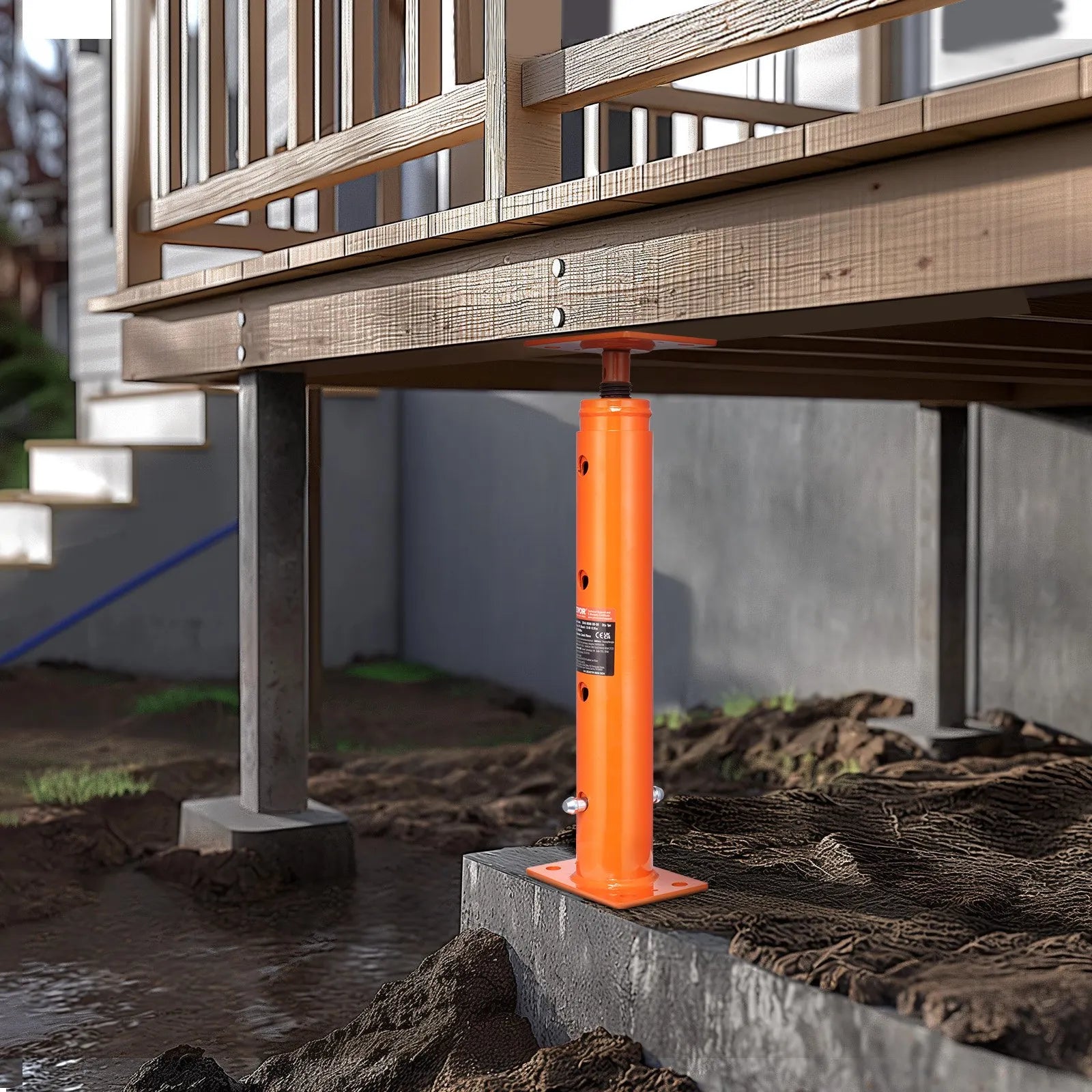 VEVOR Adjustable Floor Jack Post House Floor Leveling Lift 19