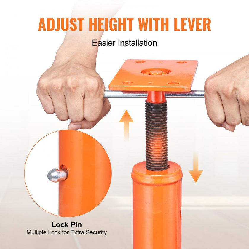 VEVOR Adjustable Floor Jack Post House Floor Leveling Lift 56