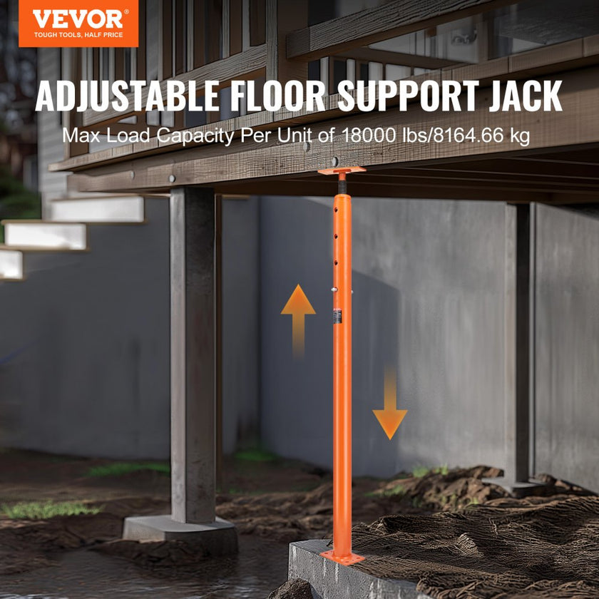 VEVOR Adjustable Floor Jack Post House Floor Leveling Lift 53