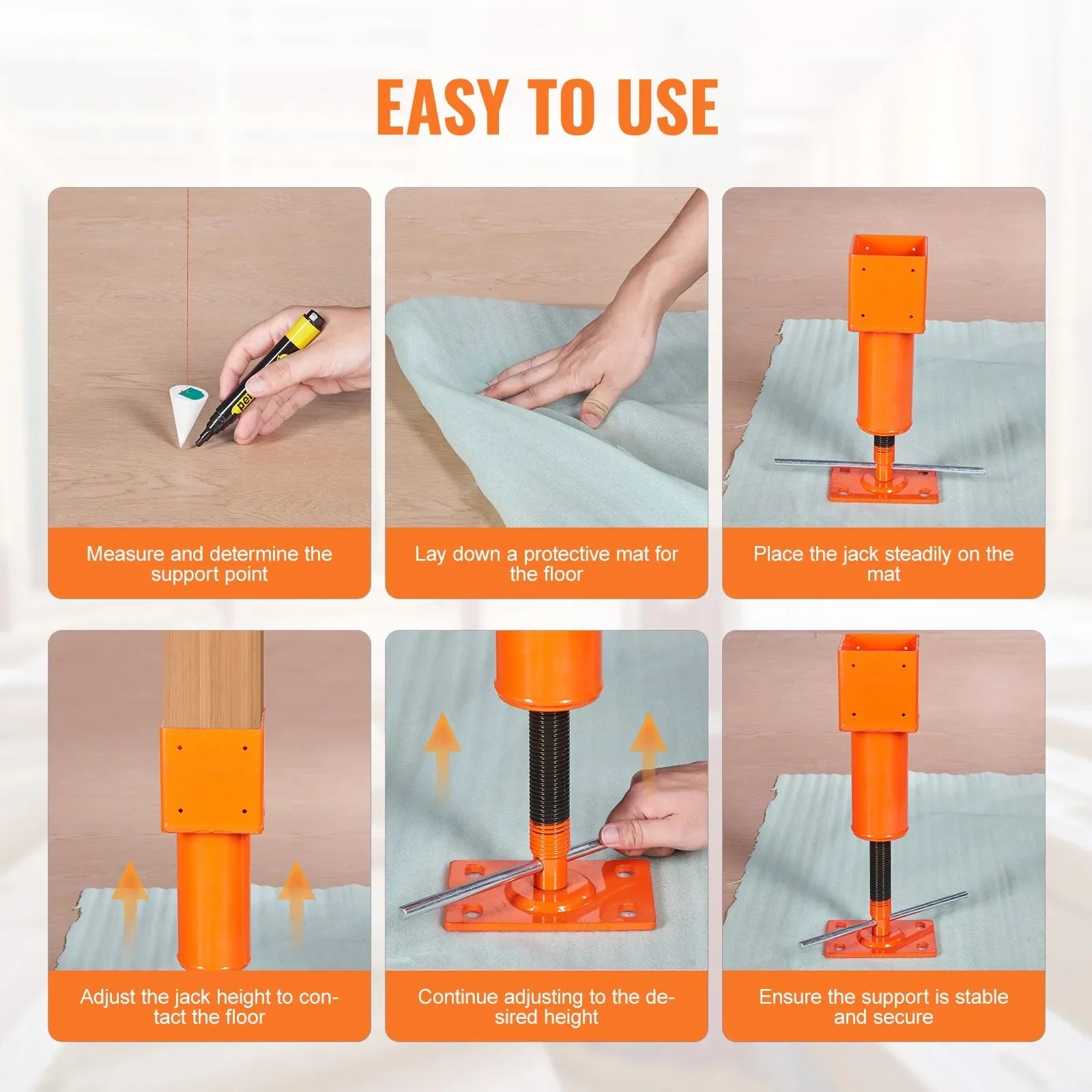 VEVOR Adjustable Shore Lift Stand Floor Roof Beam 4