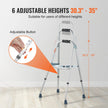 VEVOR Folding Hemi Walker One Arm Mobility Walker for Senior & Adjustable Height