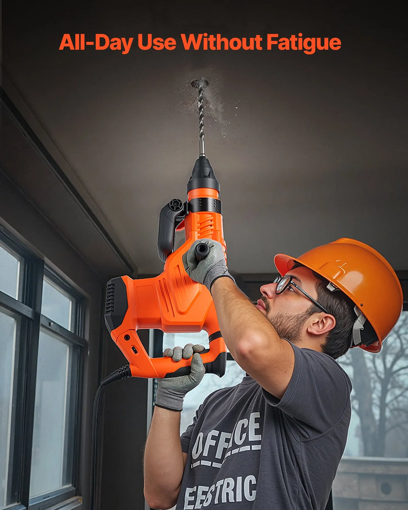 VEVOR SDS-Max 2-Inch Corded Rotary Hammer Drill Kit 1600W 350RPM 3 Functions
