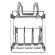 VEVOR Pan and Pot Rack, 2-Tier Expandable Pull Out Under Cabinet Organizer, Cookie Sheet Baking Pans Tray Racks, Adjustable Wire Dividers, Steel Lid Holder for Kitchen Cabinet & Pantry Storage, 12
