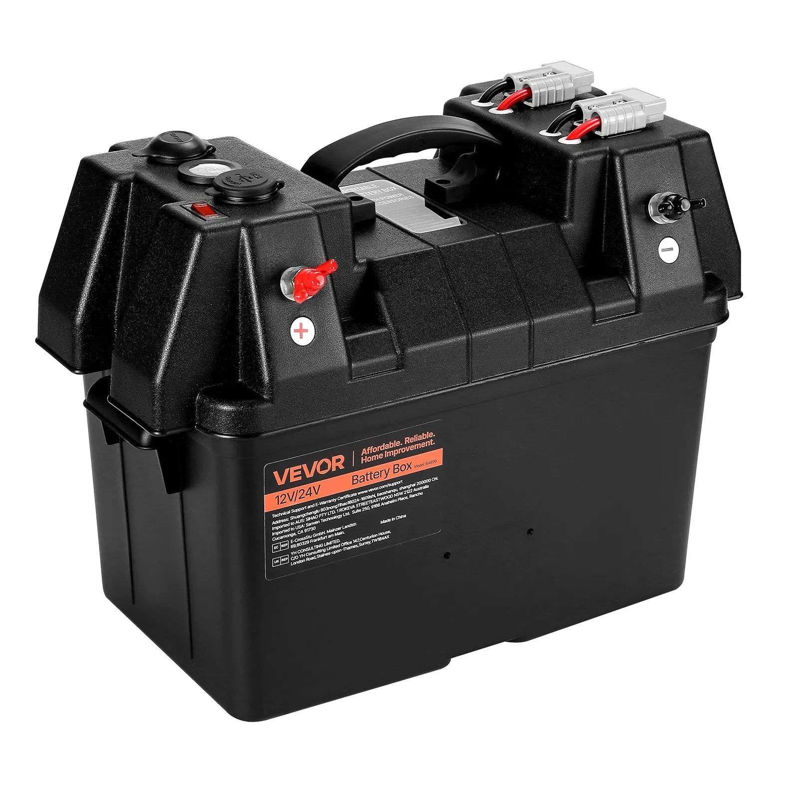 VEVOR Battery Box Group 24/31 Smart Battery Box 12V/24V/36V for Trolling Motor