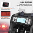 VEVOR Money Counter Machine, Bill Counter with UV, MG, IR and DD Counterfeit Detection, USD & EUR Cash Counting Machine with Add and Batch Modes, Large LCD & External Display, Not applicable to Canadian dollars