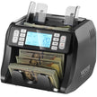 VEVOR Money Counter Machine, Bill Counter with UV, MG, IR and DD Counterfeit Detection, USD & EUR Cash Counting Machine with Add and Batch Modes, Large LCD & External Display, Not applicable to Canadian dollars