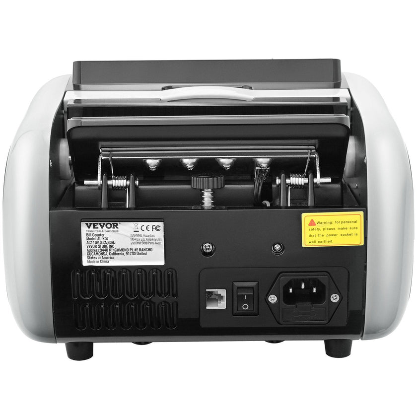 VEVOR Money Counter Machine, Bill Counter with UV, MG, IR and DD Counterfeit Detection, USD & EUR Cash Counting Machine with Large LCD & External Display for Small Business?Not applicable to Canadian dollars