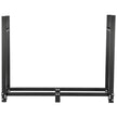 VEVOR Firewood Log Rack, 8ft Firewood Rack Outdoor, Black Firewood Rack stand, Steel Outdoor Wood Rack, Firewood Log Holder with Load Capacity 1300lbs, Firewood Rack with Cover & Fireplace Tool Set