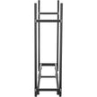 VEVOR Firewood Log Rack, 8ft Firewood Rack Outdoor, Black Firewood Rack stand, Steel Outdoor Wood Rack, Firewood Log Holder with Load Capacity 1300lbs, Firewood Rack with Cover & Fireplace Tool Set
