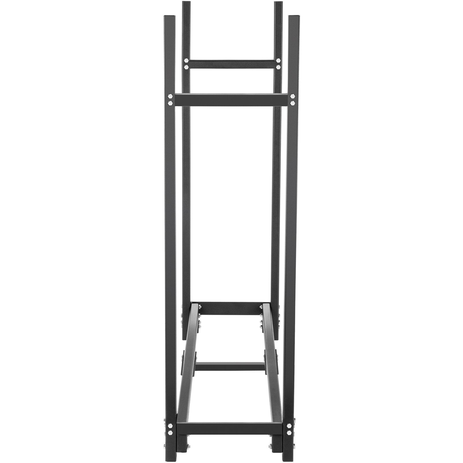 VEVOR Firewood Log Rack, 8ft Firewood Rack Outdoor, Black Firewood Rack stand, Steel Outdoor Wood Rack, Firewood Log Holder with Load Capacity 1300lbs, Firewood Rack with Cover & Fireplace Tool Set