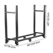 VEVOR Firewood Log Rack, 8ft Firewood Rack Outdoor, Black Firewood Rack stand, Steel Outdoor Wood Rack, Firewood Log Holder with Load Capacity 1300lbs, Firewood Rack with Cover & Fireplace Tool Set