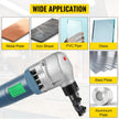 VEVOR Sheet Metal Nibbler 380W, Electric Metal Nibbler 1800RPM High Speed Rotor 0.07in/1.8mm, Metal Nibbler Cutter w Replaced Blades Storage Case for Cutting Stainless Steel, Aluminium, Plastic