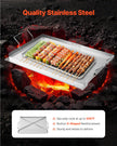 VEVOR 23x16 in Flat Top Griddle Stainless Steel Universal BBQ Grill Pan Cookware