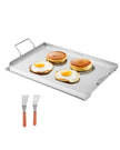 VEVOR 23x16 in Flat Top Griddle Stainless Steel Universal BBQ Grill Pan Cookware