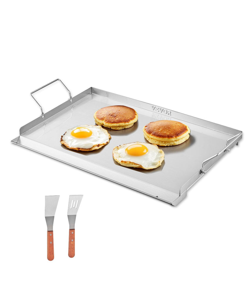VEVOR 23x16 in Flat Top Griddle Stainless Steel Universal BBQ Grill Pan Cookware