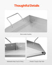 VEVOR 32x16 in Flat Top Griddle Stainless Steel Universal BBQ Grill Pan Cookware